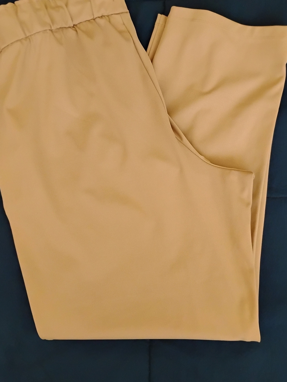 Hilary Radley Beige Drawstring Waist Pants